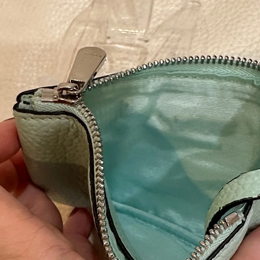 Salvatore Ferragamo Gancini With Key Ring Elegant Light Blue Leather Key Holder